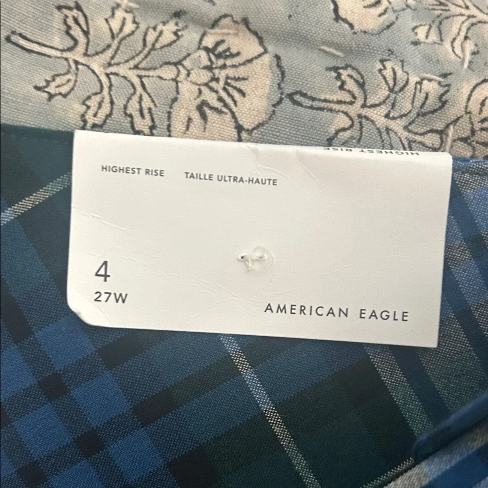 American Eagle Outfitters Plaid Mini Skirt - Blue and Green - Picture 7 of 8